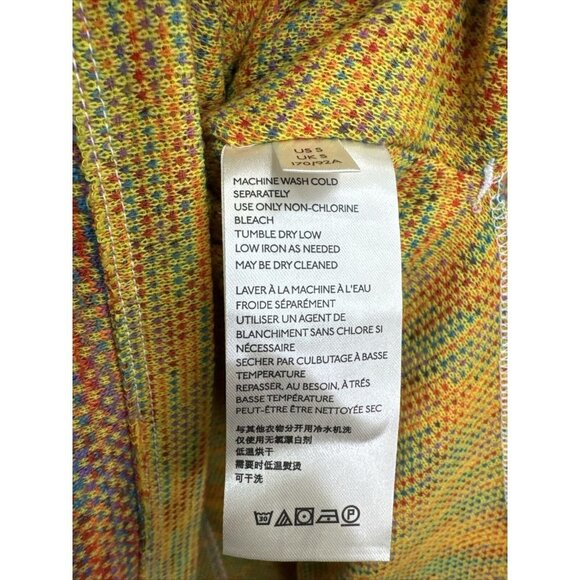 We the Free People Sunny Days Orange Multi Turtleneck Top Size Small - Picture 10 of 12